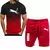 Conjunto esportivo esportivo masculino, camiseta e shorts de corrida, casual, no