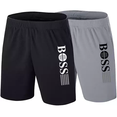Homens finos shorts de corrida esportivos, roupas de treino para jogging moletom