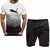 Conjunto esportivo esportivo masculino, camiseta e shorts de corrida, casual, no - Allpha Shope