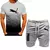 Conjunto esportivo esportivo masculino, camiseta e shorts de corrida, casual, no - comprar online