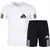 Conjunto de camiseta e shorts de manga curto masculino, moda fitness, roupas cas - comprar online