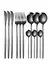 Conjunto de talheres em aço inox, faca, garfo, colher de sobremesa, colher de c - buy online