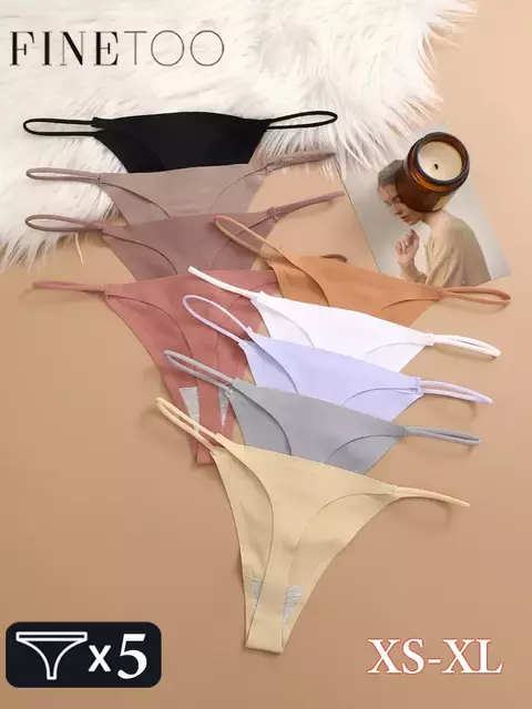 Tangas De Seda De Gelo Sem Costura Para Mulheres, Biquíni De Cintura Baixa, T-B