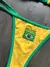 Ruotonsept sexy bordado brasil bandeira contraste split bikini conjunto feminino - Allpha Shope