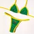 Ruotonsept sexy bordado brasil bandeira contraste split bikini conjunto feminino - buy online