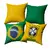 Kit Com 04 Capas Personalizadas + 04 Refil Para Almofada Copa Brasil! na internet