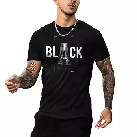 Camiseta Black Infinity Camisa 100% Algodão Premium
