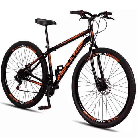 Bicicleta Aro 29 Aço Carbono Highlevel Freios a Disco 21 Vel