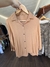 Camisa de lino lisa mangas 3/4 en internet
