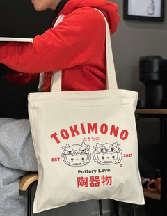 Ecobag com zíper - Mascotes Tokimono vermelho - comprar online