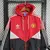Jaqueta Corta Vento Manchester United 23/24 Adidas - Vermelho e Preto - Loja DG imports
