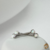 Piercing Barbell com Opala Branca- Titânio - Quero Piercing