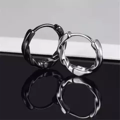 Na moda 925 brincos de prata esterlina para homens jóia moda onda aros brincos