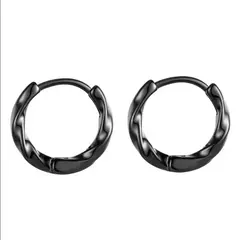 Na moda 925 brincos de prata esterlina para homens jóia moda onda aros brincos - loja online