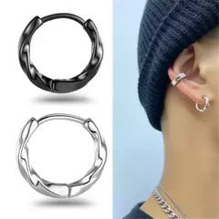 Na moda 925 brincos de prata esterlina para homens jóia moda onda aros brincos - loja online