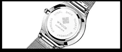 Imagem do Wwoor-relógio de pulso masculino de quartzo com malha e malha de aço, marca de