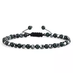 Pulseira irregular de hematita para homens e mulheres, talão de olho de tigre, - comprar online