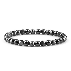 Pulseira irregular de hematita para homens e mulheres, talão de olho de tigre, - loja online
