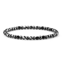 Pulseira irregular de hematita para homens e mulheres, talão de olho de tigre,