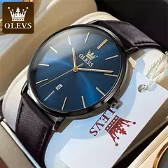 OLEVS-Relógio de quartzo minimalista ultra fino masculino, relógio de pulso im na internet
