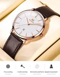 OLEVS-Relógio de quartzo minimalista ultra fino masculino, relógio de pulso im - Vaníri