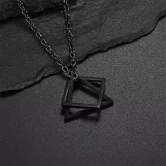 Prata cor geométrica irregular colar para mulher homem simples punk clavícula - comprar online