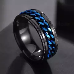 Anel Rotativo em Aço Desligado para Homens e Mulheres, Corrente Spinner, Jóias - comprar online