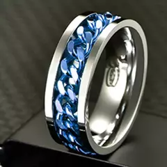 Anel Rotativo em Aço Desligado para Homens e Mulheres, Corrente Spinner, Jóias