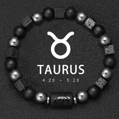 12 pulseira do zodíaco pedra natural câncer virgem leo libra pulseira senhoras - loja online