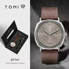 Tomi novo 2 pçs de luxo negócios relógio masculino caixa presente conjunto si na internet