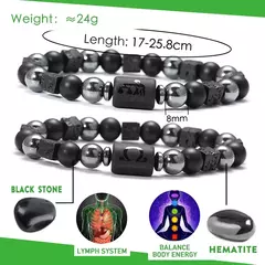 12 pulseira do zodíaco pedra natural câncer virgem leo libra pulseira senhoras na internet