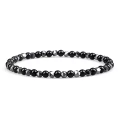 Imagem do Pulseira irregular de hematita para homens e mulheres, talão de olho de tigre,