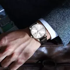OLEVS-Relógio de quartzo de luxo masculino, pulseira de couro original de alta - Vaníri