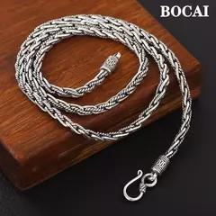 BOCAI-colar de tecelagem masculina, corrente de camisola, corda de cânhamo, hip