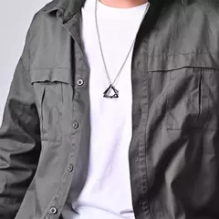 Prata cor geométrica irregular colar para mulher homem simples punk clavícula - Vaníri