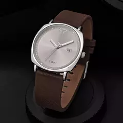 Tomi novo 2 pçs de luxo negócios relógio masculino caixa presente conjunto si