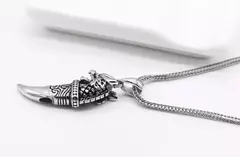 Imagem do Jóias personalizadas 925 prata esterlina redonda dragão dente pingente colar p