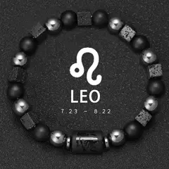 12 pulseira do zodíaco pedra natural câncer virgem leo libra pulseira senhoras na internet