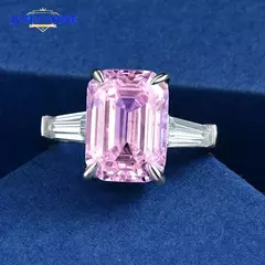JEWEPISODE-Anel de Jóias de Prata Sólida 925 para Mulheres, Corte Esmeralda, D - comprar online