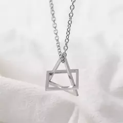 Prata cor geométrica irregular colar para mulher homem simples punk clavícula na internet