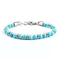 Clássico Pulseira de hematita frisada para homens e mulheres, pedra olho de tig - comprar online
