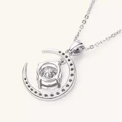 Wong Rain-Colar de pingente em prata esterlina 925, 18K Banhado a Ouro, VVS1, 3D - comprar online