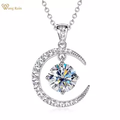 Wong Rain-Colar de pingente em prata esterlina 925, 18K Banhado a Ouro, VVS1, 3D - Vaníri