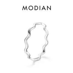 MODIAN-925 Anel Empilhável De Prata Esterlina Para As Mulheres, Geométricos Re - comprar online