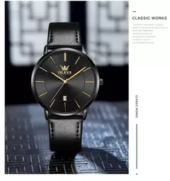 OLEVS-Relógio de quartzo minimalista ultra fino masculino, relógio de pulso im - Vaníri