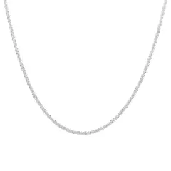Imagem do Colar de prata esterlina s925 autêntico, clavícula brilhante de 2mm, corrente