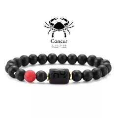 12 pulseira do zodíaco pedra natural câncer virgem leo libra pulseira senhoras - loja online