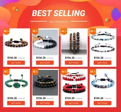 Imagem do Pulseira irregular de hematita para homens e mulheres, talão de olho de tigre,