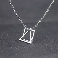 Prata cor geométrica irregular colar para mulher homem simples punk clavícula