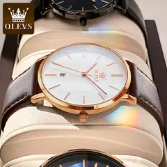 OLEVS-Relógio de quartzo minimalista ultra fino masculino, relógio de pulso im - Vaníri